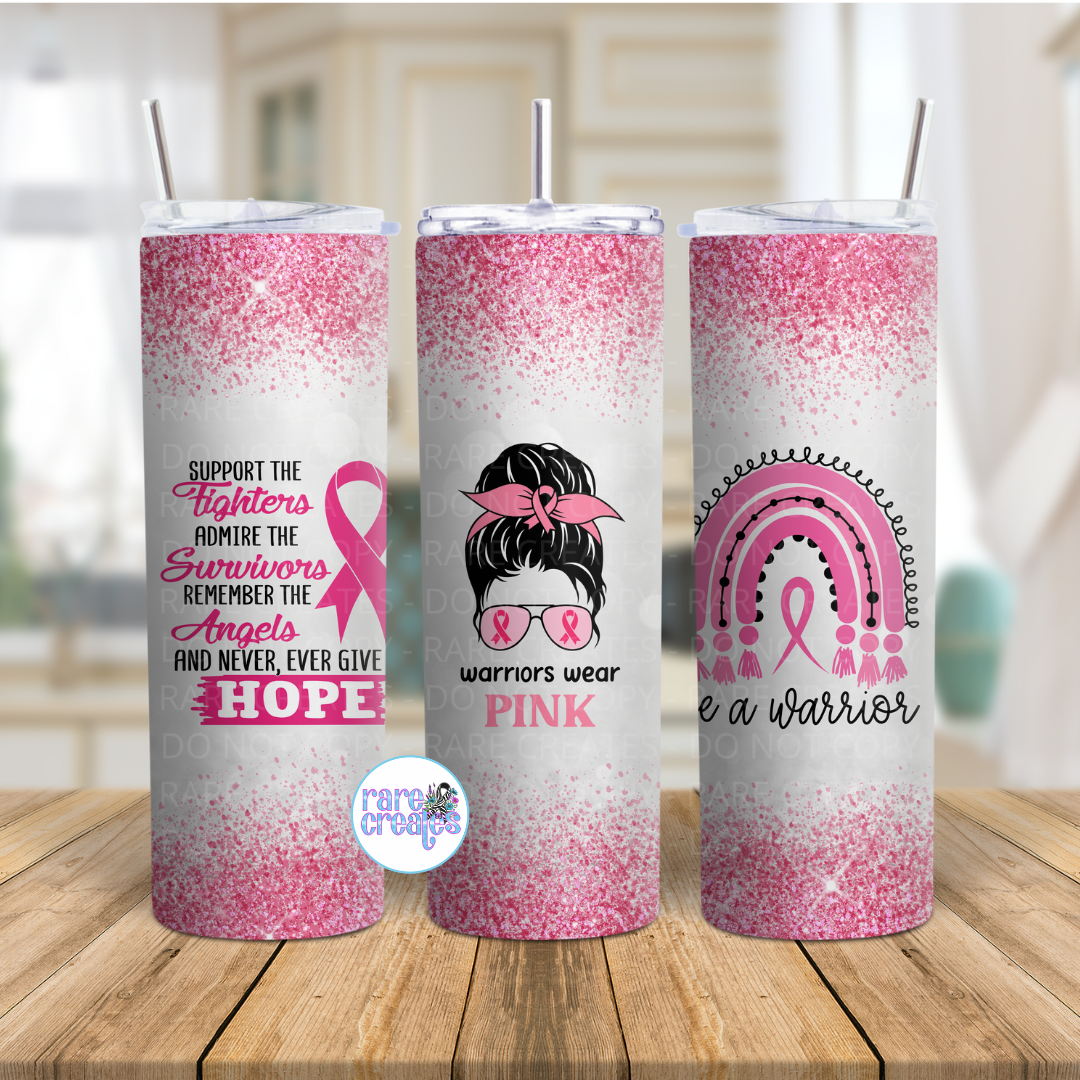 Warriors Wear Pink 20oz Skinny Tumbler